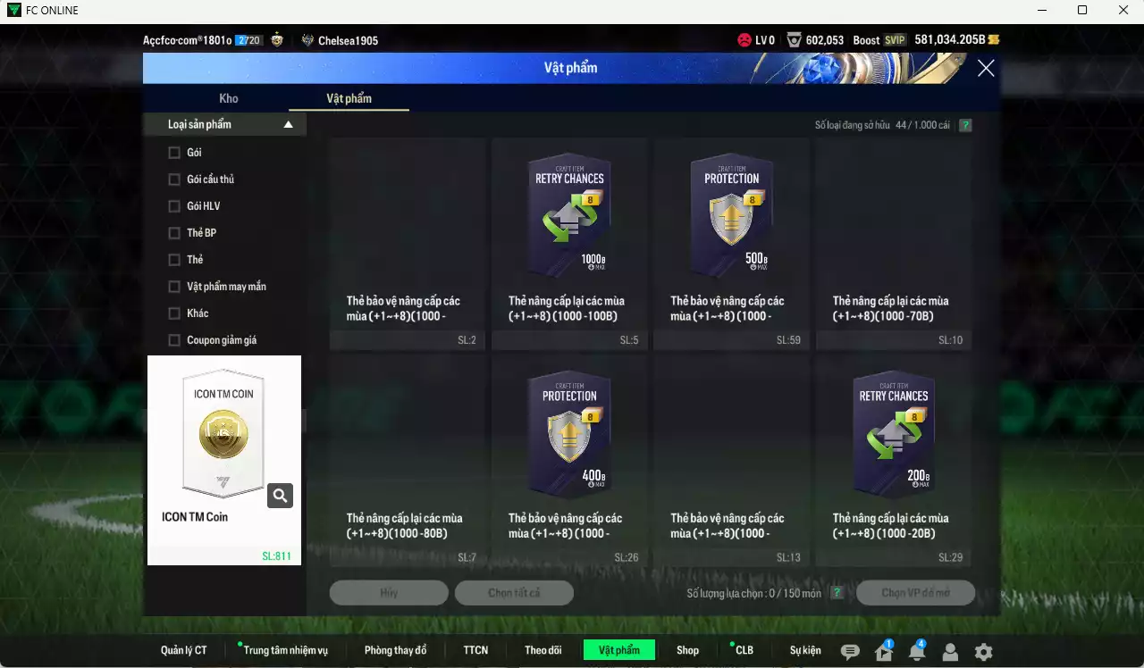 Ảnh [Dư nhiều BP] Chelsea 3.076.400b dư 580kb có Lampard ITM+5, Essien ITM+5, Desailly ITM+5, Makélélé ITM+5, Zola ITM+5, Ricardo Carvalho 23HR+10, Drogba JNM, A. Cole EBS+10, J. Cole 22HR+10... Full miniface, còn nhiều CP GIẢM THUẾ. HLV Xịn, đã full đào tạo chiến thuật vs chỉ số ct