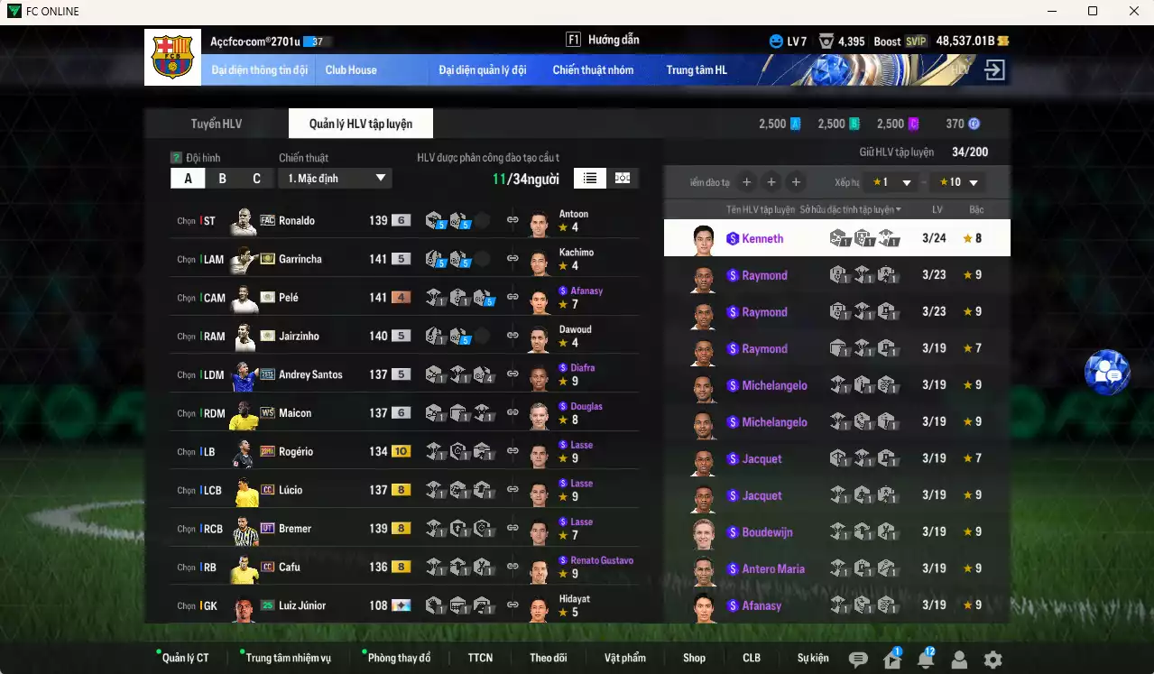 Ảnh [Tặng 3100 FC+MC] Brazil 6.698.290b có Garrincha ITM+5, Jairzinho ITM+5, Pelé ITM+4, Ronaldo FAC+6, Maicon WS+6, Carlos RMA+9, Andrey Santos 25TS, Bremer UT, Rodério 23HW+10, Cafu MC+10, Lúcio CC... Full miniface, còn nhiều CP GIẢM THUẾ