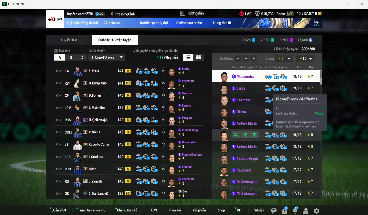 Ảnh Inter Milan 3.753.420b (team phụ AC Milan LN) có Bergkamp HG+10, Matthaus DC, Eto CC+9, Calhanoglu UT, Vieira CC+9, Cordoba DC+9, Forlán CC, Kaká LN, Carlos JNM, Zanetti MDL, Lúcio CC... Full miniface, HLV Siêu Xịn, đã full đào tạo chiến thuật