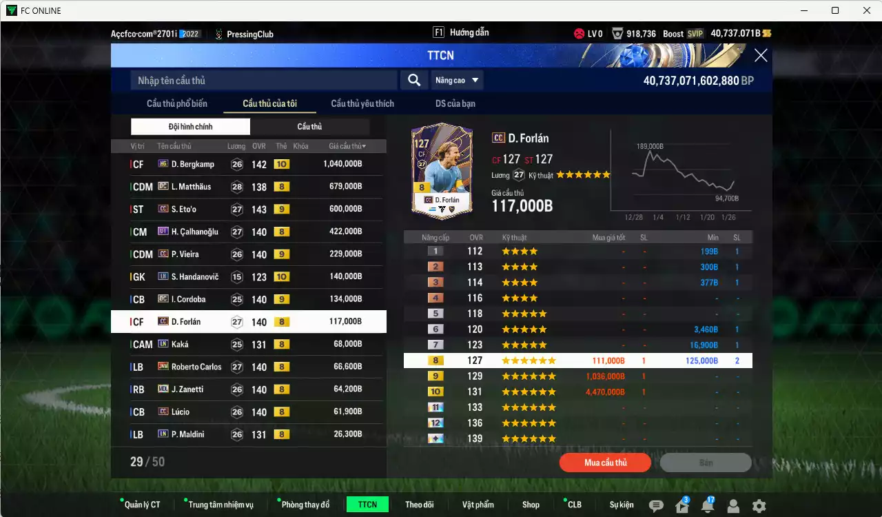 Ảnh Inter Milan 3.753.420b (team phụ AC Milan LN) có Bergkamp HG+10, Matthaus DC, Eto CC+9, Calhanoglu UT, Vieira CC+9, Cordoba DC+9, Forlán CC, Kaká LN, Carlos JNM, Zanetti MDL, Lúcio CC... Full miniface, HLV Siêu Xịn, đã full đào tạo chiến thuật