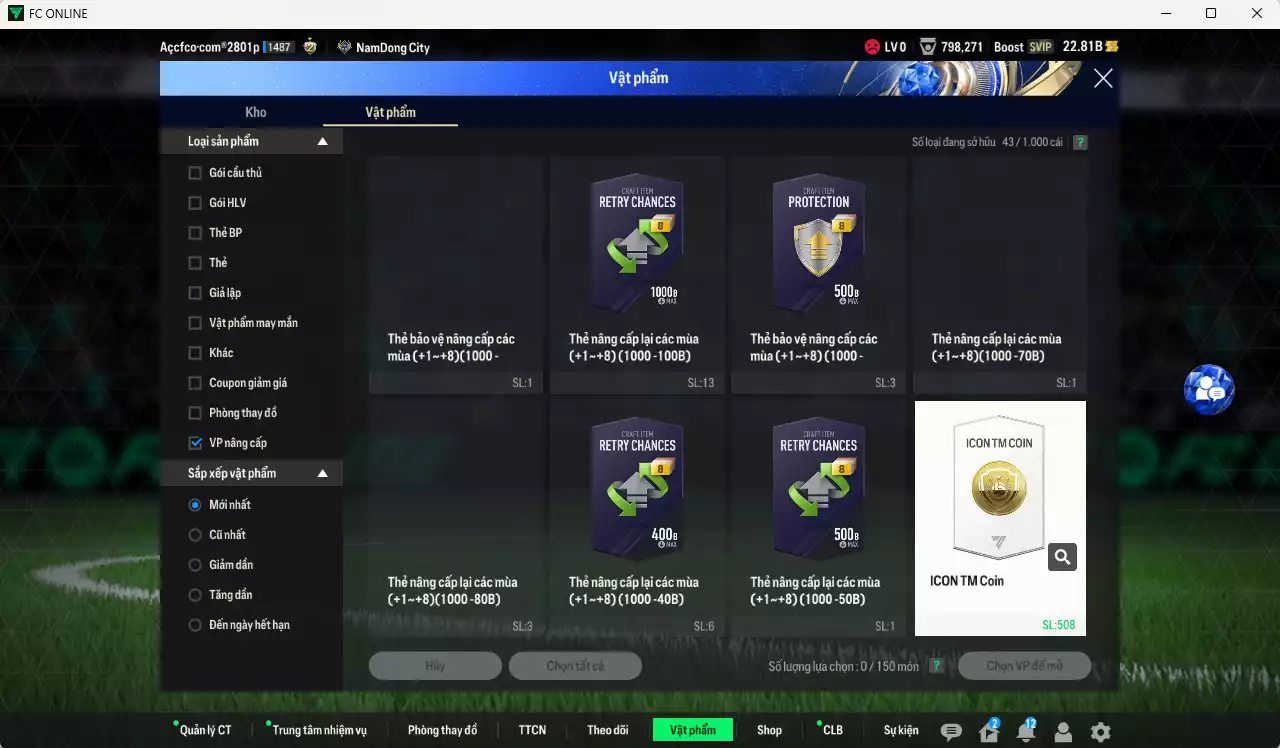 Ảnh Real Madrid 9.172.530b có Figo ITM+5, Kaká ITM+5, CR7 WS, Kroos DC, Valverde 25TS, Rudiger 25TS, Benzema DCB, Theo 25PL, Llorente 25PL+10... Full miniface, còn nhiều CP GIẢM THUẾ. HLV Siêu Xịn, đã full đào tạo chiến thuật vs chỉ số ct