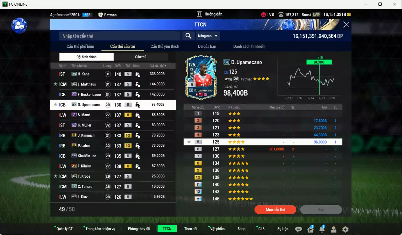 Ảnh Bayern Munich 1.232.780b có Kane 25TS, Matthaus FAC, Beckenbauer CH, Upamecano 25TS, Mané UT, G. Muller CH, Kimmich BTB+10, Lahm BTB+10, Ribéry JNM, Kim Min Jae 24TY...  Full miniface, HLV Xịn, gần full đào tạo chiến thuật