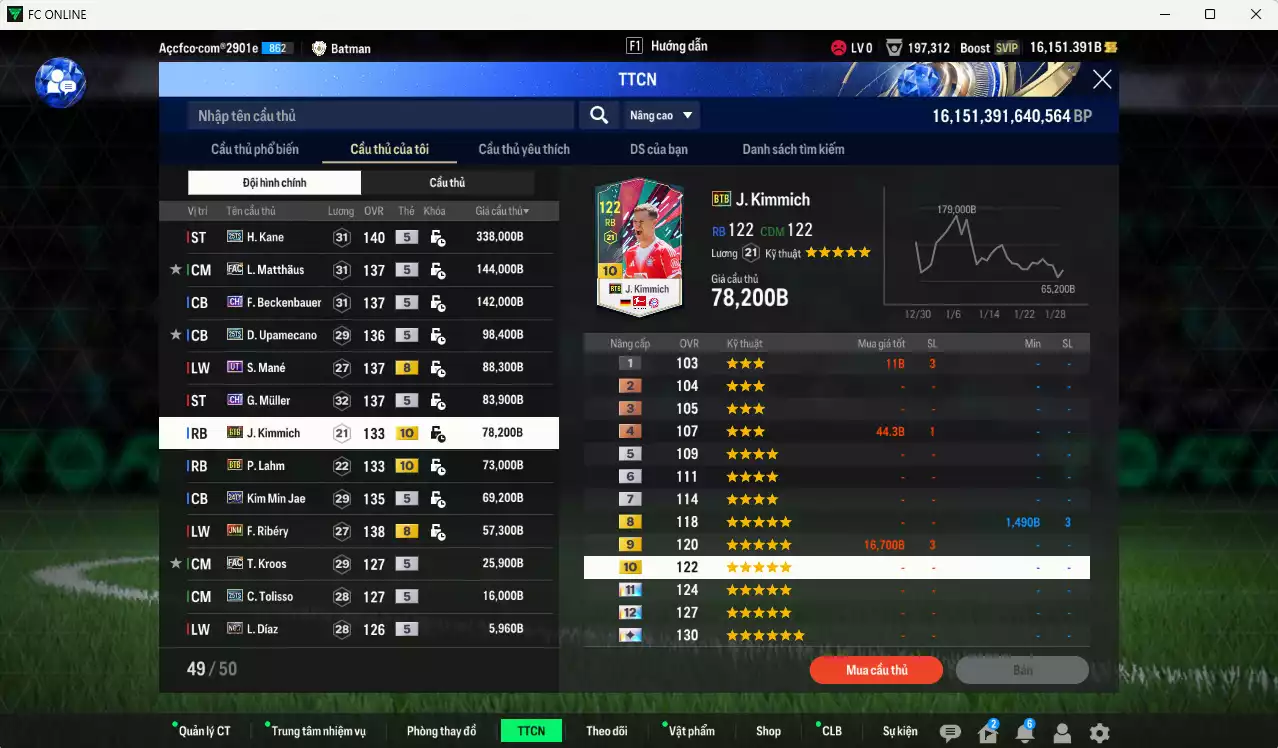 Ảnh Bayern Munich 1.232.780b có Kane 25TS, Matthaus FAC, Beckenbauer CH, Upamecano 25TS, Mané UT, G. Muller CH, Kimmich BTB+10, Lahm BTB+10, Ribéry JNM, Kim Min Jae 24TY...  Full miniface, HLV Xịn, gần full đào tạo chiến thuật