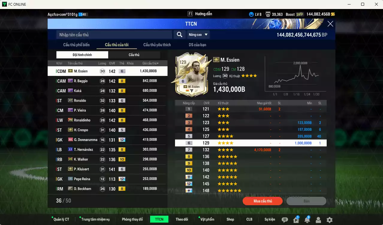 Ảnh AC Milan 7.082.180b dư 140kb có Baggio UT, Kaká UT, Essien ITM+6, Kluivert ITM+6, Crespo ITM+5, Ronaldo WS+6, Vieira UT, Ronaldinho JNM, Theo 22UCL, Walker BTB+10, Donnarumma BOE+12, Beckham DC... HLV Xịn, đã đào tạo full chỉ số nhiều ct. VIP KC Tháng 2