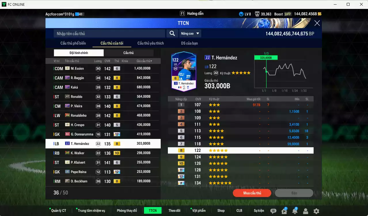 Ảnh AC Milan 7.082.180b dư 140kb có Baggio UT, Kaká UT, Essien ITM+6, Kluivert ITM+6, Crespo ITM+5, Ronaldo WS+6, Vieira UT, Ronaldinho JNM, Theo 22UCL, Walker BTB+10, Donnarumma BOE+12, Beckham DC... HLV Xịn, đã đào tạo full chỉ số nhiều ct. VIP KC Tháng 2