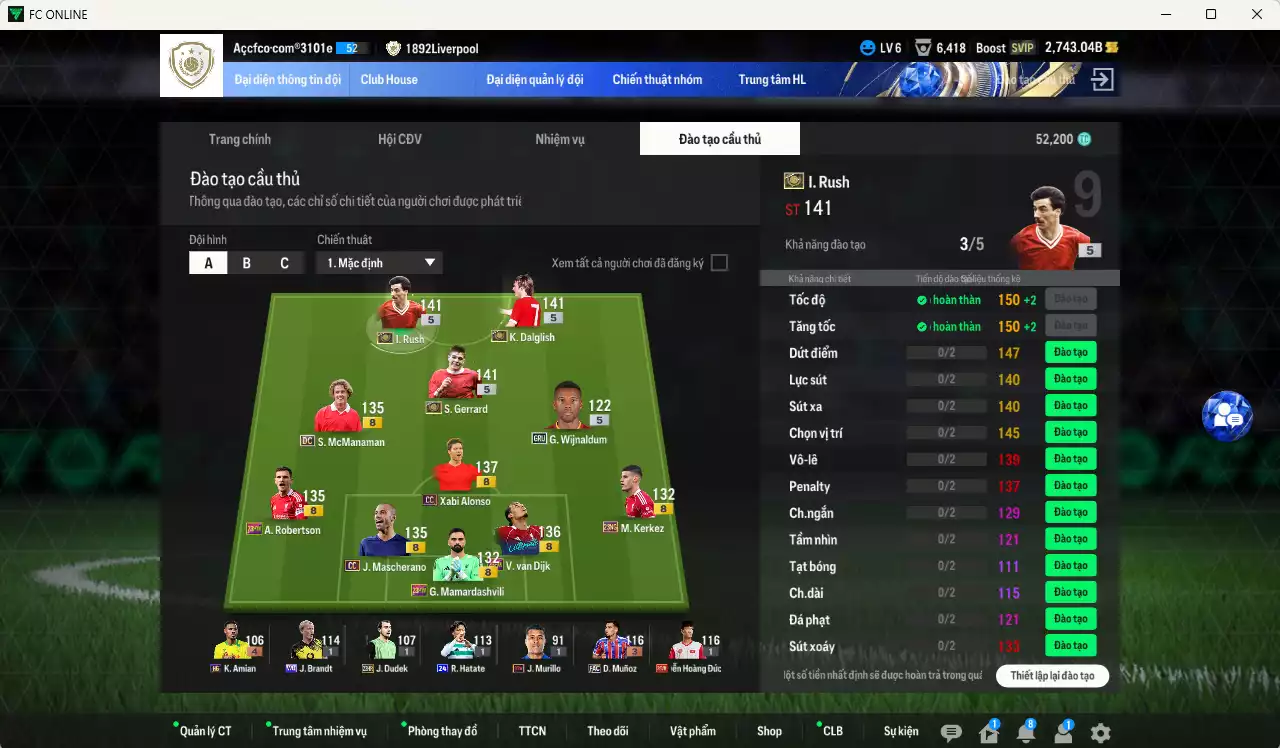 Ảnh Liverpool 1.904.710b có Rush ITM+5(fix BP) , Gerrard ITM+5, Dalglis ITM+5, Alonso CC, Mascherano CC, Van Dijk 23HW, Mcmanaman DC... VIP BK Tháng 2