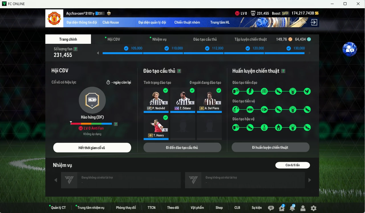 Ảnh [Tặng 1425 coin TM] Juventus 4.147.930b dư 170kb có Henry ITM+5, Del Piero ITM+5, Zidane CH, Vieira DC, Baggio LE+6, Marchiso WS+6, Nedved FAC+6, Pogba FAC+6, Lúcio CC, A. Cambiaso 24UCL, Batistuta ICON, Chiesa HG+9... Full miniface, HLV Siêu Xịn, đã full đào tạo chiến thuật