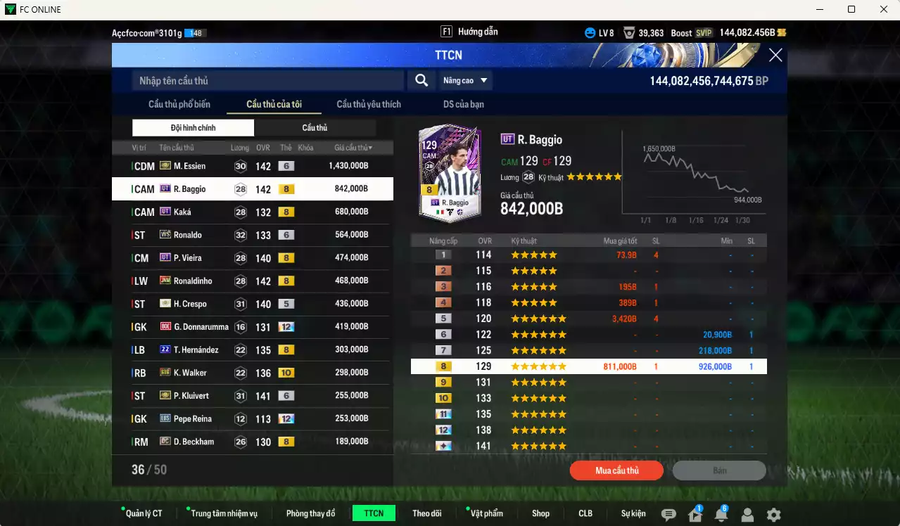 Ảnh AC Milan 7.082.180b dư 140kb có Baggio UT, Kaká UT, Essien ITM+6, Kluivert ITM+6, Crespo ITM+5, Ronaldo WS+6, Vieira UT, Ronaldinho JNM, Theo 22UCL, Walker BTB+10, Donnarumma BOE+12, Beckham DC... HLV Xịn, đã đào tạo full chỉ số nhiều ct. VIP KC Tháng 2