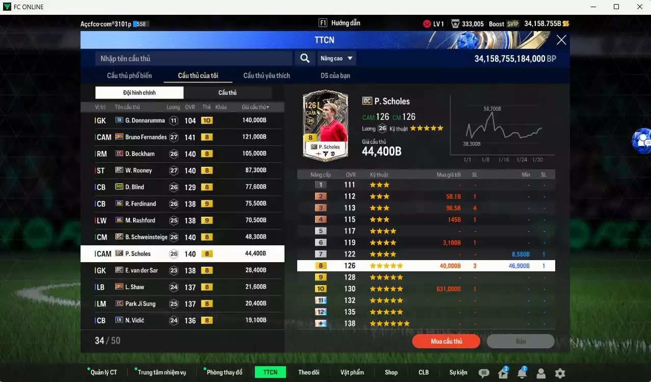 Ảnh Man Utd. 861.722b có Bruno 23HW, Beckham CC, Rooney DC, Blind 24EP, Ferdinand HG+9, Rashford HG+9, Schweinsteiger DC, Scholes DC, VDS DC, Shaw 23HW... Full miniface, HLV Xịn, đã đào tạo full chỉ số cầu thủ. VIP BK Tháng 2