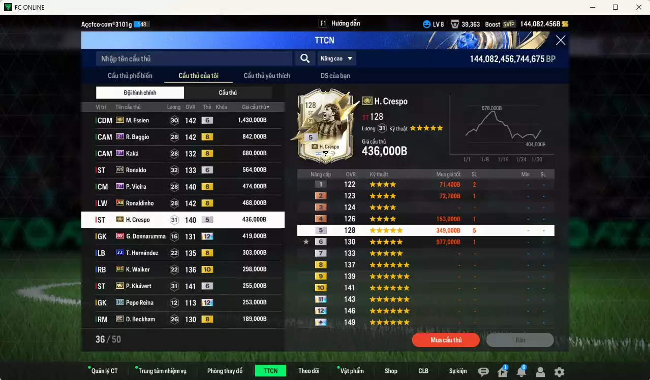 Ảnh AC Milan 7.082.180b dư 140kb có Baggio UT, Kaká UT, Essien ITM+6, Kluivert ITM+6, Crespo ITM+5, Ronaldo WS+6, Vieira UT, Ronaldinho JNM, Theo 22UCL, Walker BTB+10, Donnarumma BOE+12, Beckham DC... HLV Xịn, đã đào tạo full chỉ số nhiều ct. VIP KC Tháng 2