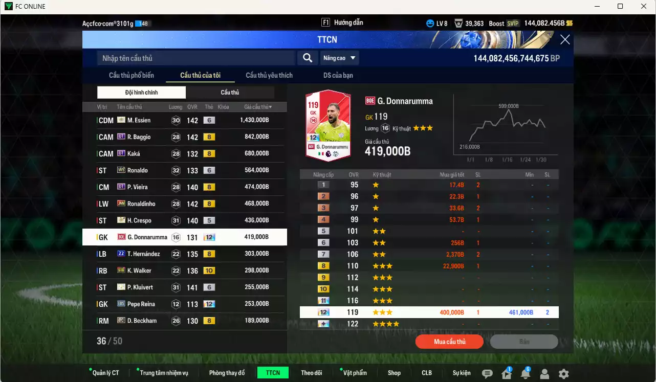 Ảnh AC Milan 7.082.180b dư 140kb có Baggio UT, Kaká UT, Essien ITM+6, Kluivert ITM+6, Crespo ITM+5, Ronaldo WS+6, Vieira UT, Ronaldinho JNM, Theo 22UCL, Walker BTB+10, Donnarumma BOE+12, Beckham DC... HLV Xịn, đã đào tạo full chỉ số nhiều ct. VIP KC Tháng 2