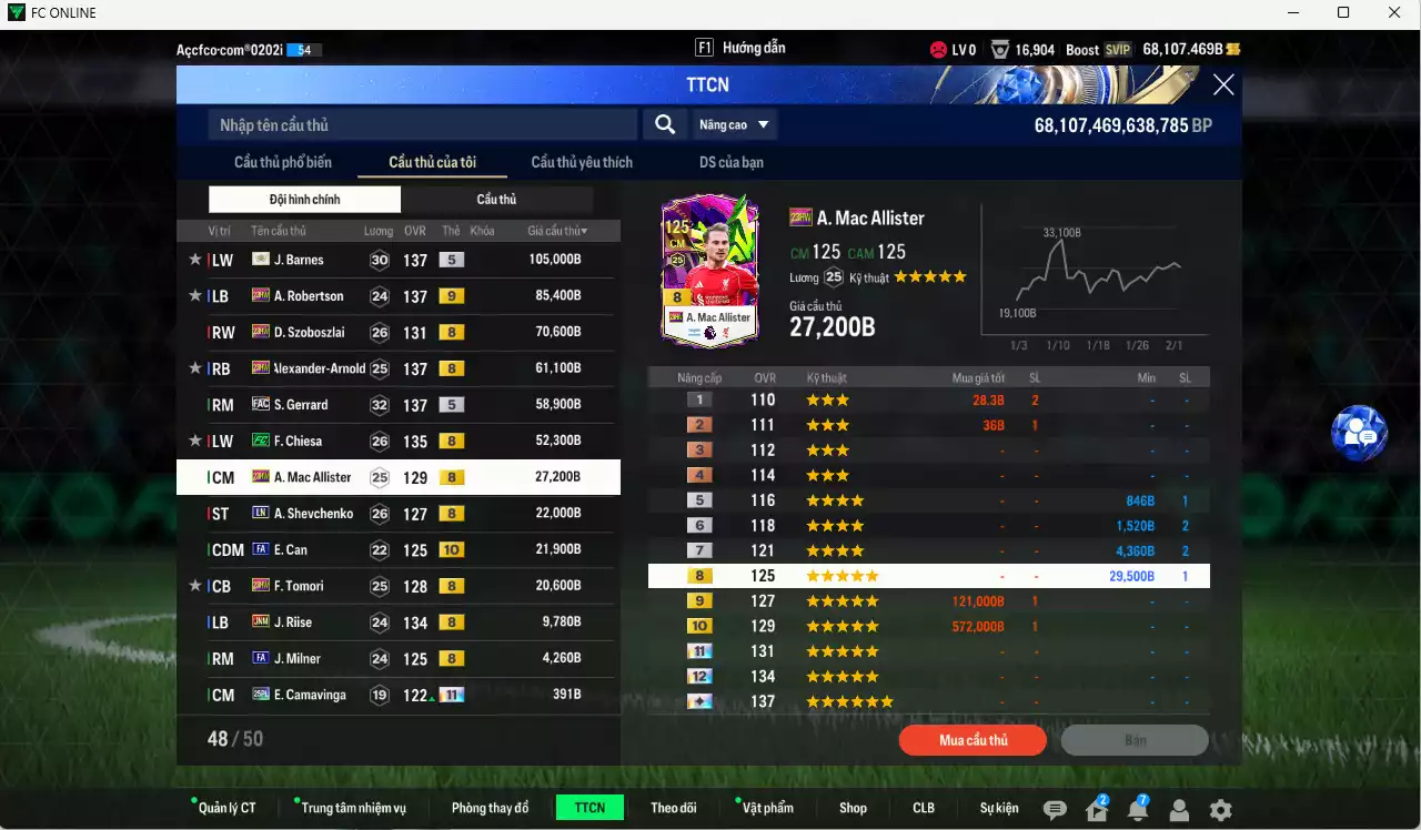 Ảnh Liverpool 1.637.120b dư 68kb có Dalglish ITM+5, Isak 25TS, Van Dijk 23HW+9, Carragher ITM+5, Barnes ITM+5, Robertson 23HW+9, Szoboszlai 23HW, Arnold 23HW, Gerrard FAC, Chiesa FC... Dư 190k TC
