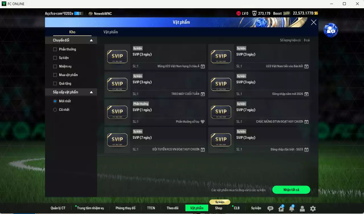 Ảnh Chelsea 7.189.730b có Sheva ITM+5, Crespo ITM+5, Essien ITM+5, Gullit CH+6, Pedro WS+6, Rudiger 25TS+6, Pulisic 25TS+6, Zola ITM+5, Andrey Santos 25TS, Cucurella LOL+10, A. Cole CFA+10... Còn nhiều CP GIẢM THUẾ, HLV Xịn