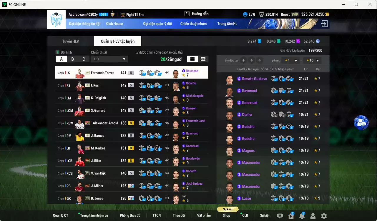 Ảnh [Dư nhiều BP] Liverpool 4.345.160b dư 320kb có Torres ITM+5, Rush ITM+5, Gerrard ITM+5, Dalglish ITM+5, Owen ITM+5, Barnes ITM+6, Litmane ITM+5, Van Dijk WS, Arnold 23HW... Full miniface, HLV Xịn, đã full đào tạo chiến thuật