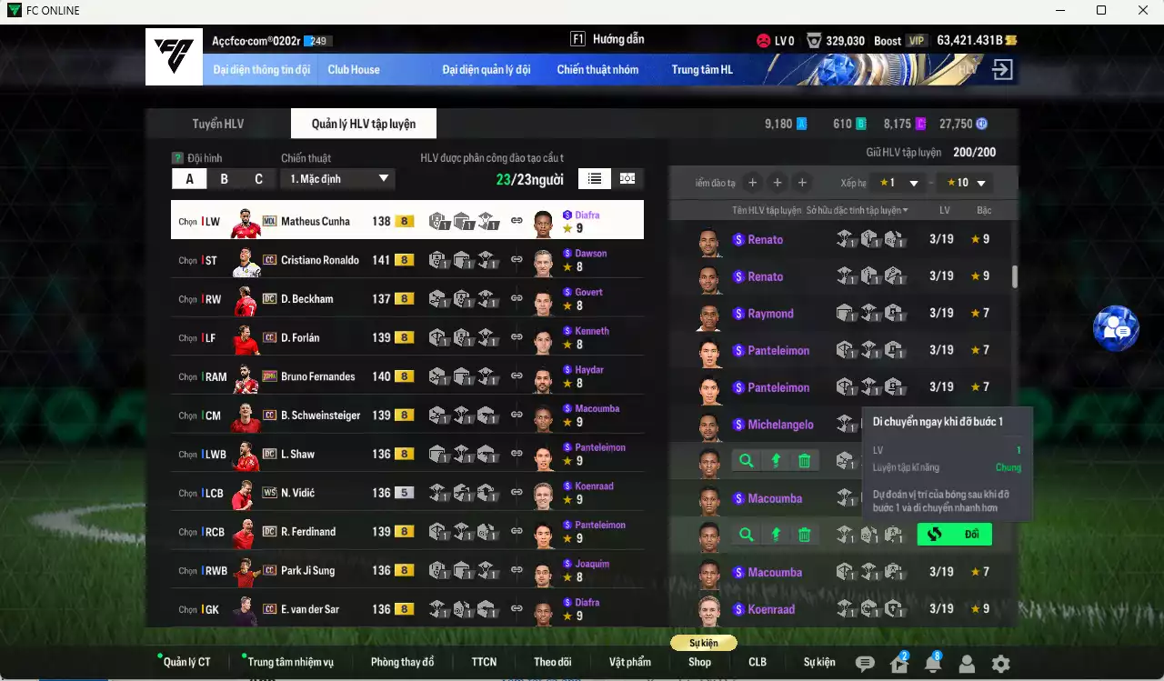 Ảnh Man Utd. 3.122.90b dư 60kb có CR7 CC+8, Mbeumo 23HW+9, Beckham DC, Bruno 23HW, Forlán CC, Cunha MDL, Varane BTB, Ferdinand DC, Casemiro WS, Rooney DC, Vidic WS, Pogba FAC+6... Full miniface, dư 180k TC. VIP BK Tháng 2