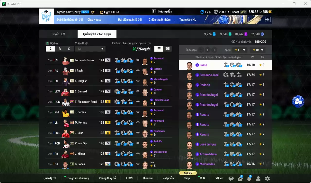 Ảnh [Dư nhiều BP] Liverpool 4.345.160b dư 320kb có Torres ITM+5, Rush ITM+5, Gerrard ITM+5, Dalglish ITM+5, Owen ITM+5, Barnes ITM+6, Litmane ITM+5, Van Dijk WS, Arnold 23HW... Full miniface, HLV Xịn, đã full đào tạo chiến thuật