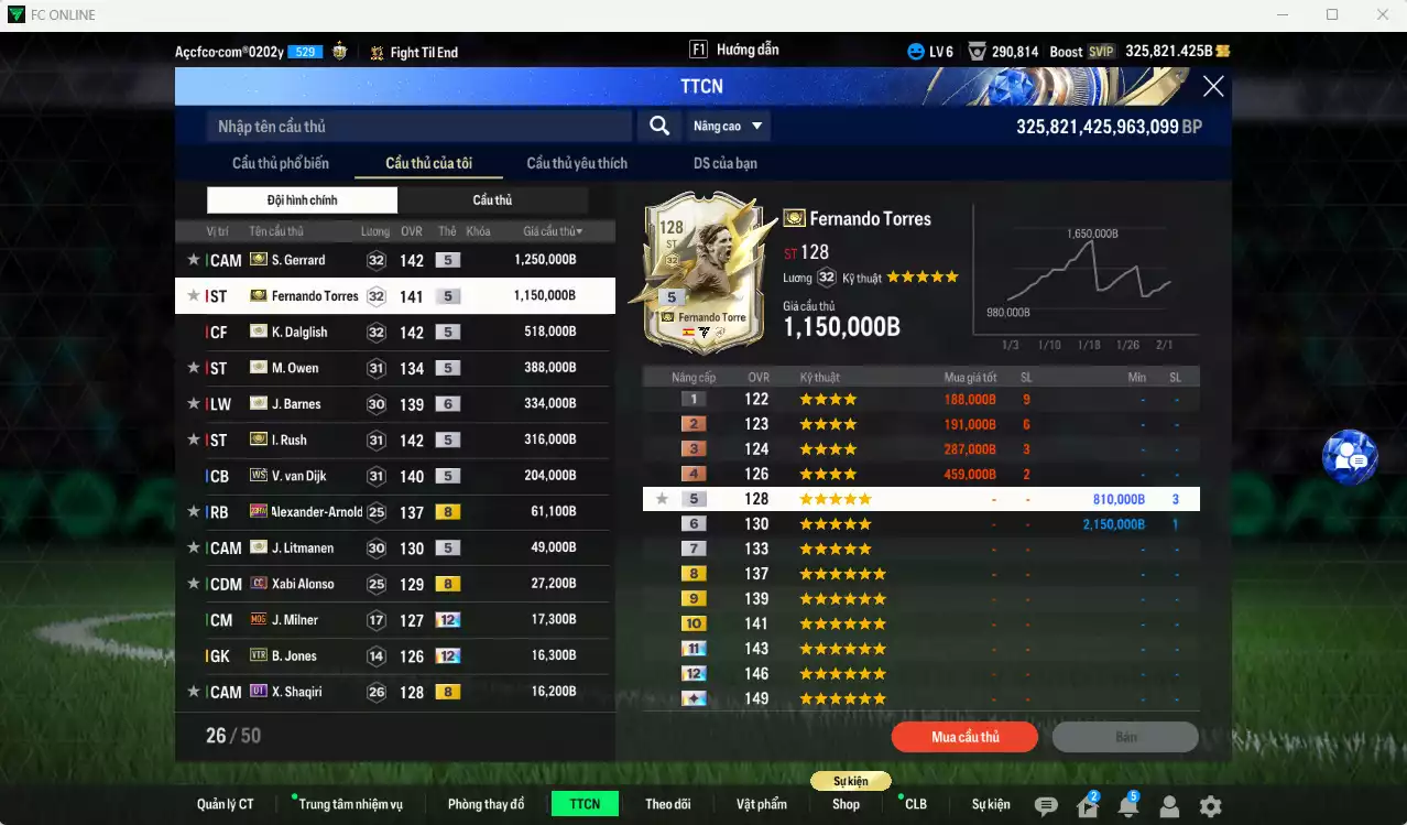 Ảnh [Dư nhiều BP] Liverpool 4.345.160b dư 320kb có Torres ITM+5, Rush ITM+5, Gerrard ITM+5, Dalglish ITM+5, Owen ITM+5, Barnes ITM+6, Litmane ITM+5, Van Dijk WS, Arnold 23HW... Full miniface, HLV Xịn, đã full đào tạo chiến thuật