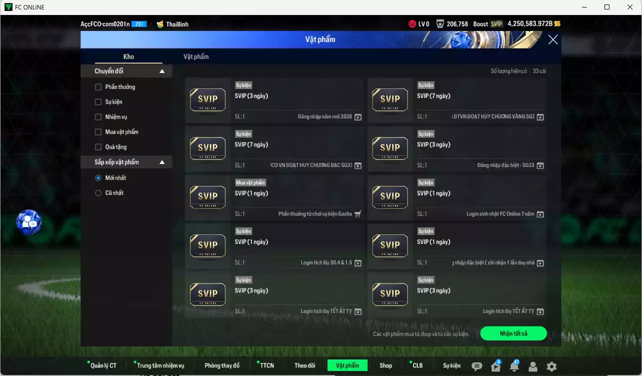 Ảnh ACC 4250583b trắng, có thẻ đổi tên, full miniface, còn nhiều CP GIẢM THUẾ. HLV Xịn, dư 150k TC