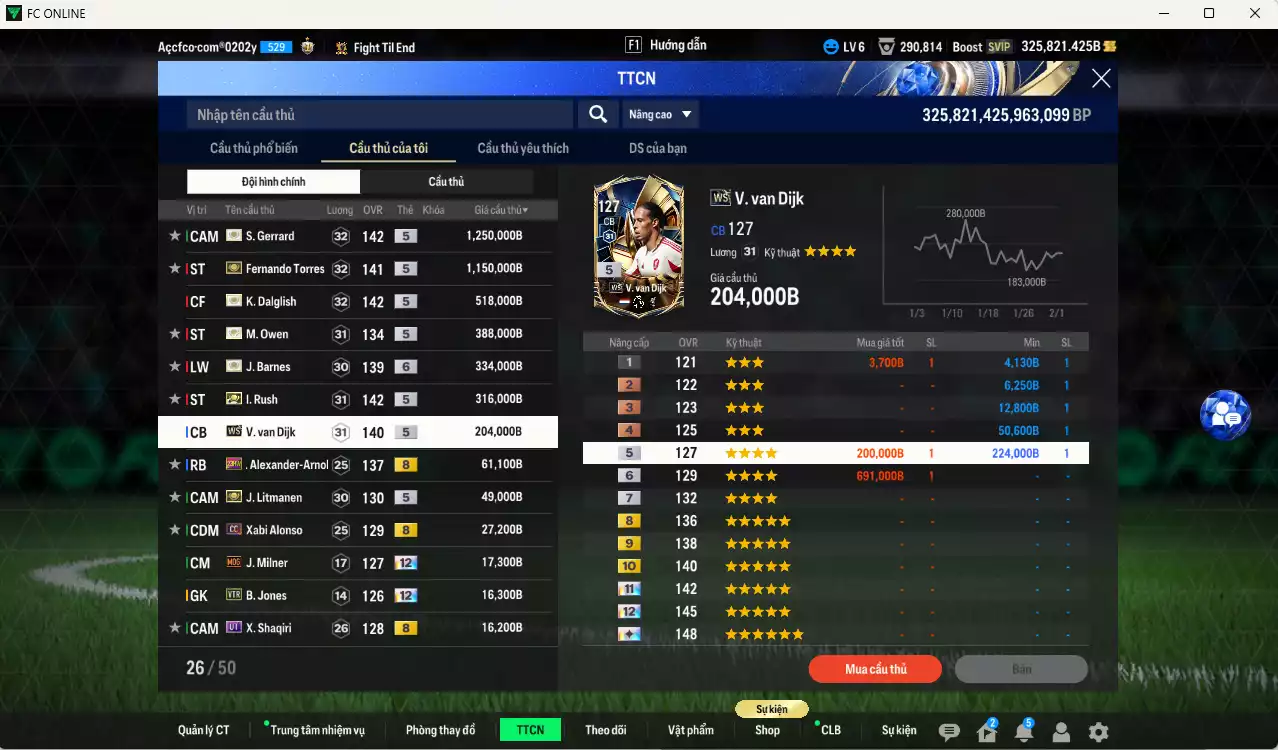 Ảnh [Dư nhiều BP] Liverpool 4.345.160b dư 320kb có Torres ITM+5, Rush ITM+5, Gerrard ITM+5, Dalglish ITM+5, Owen ITM+5, Barnes ITM+6, Litmane ITM+5, Van Dijk WS, Arnold 23HW... Full miniface, HLV Xịn, đã full đào tạo chiến thuật