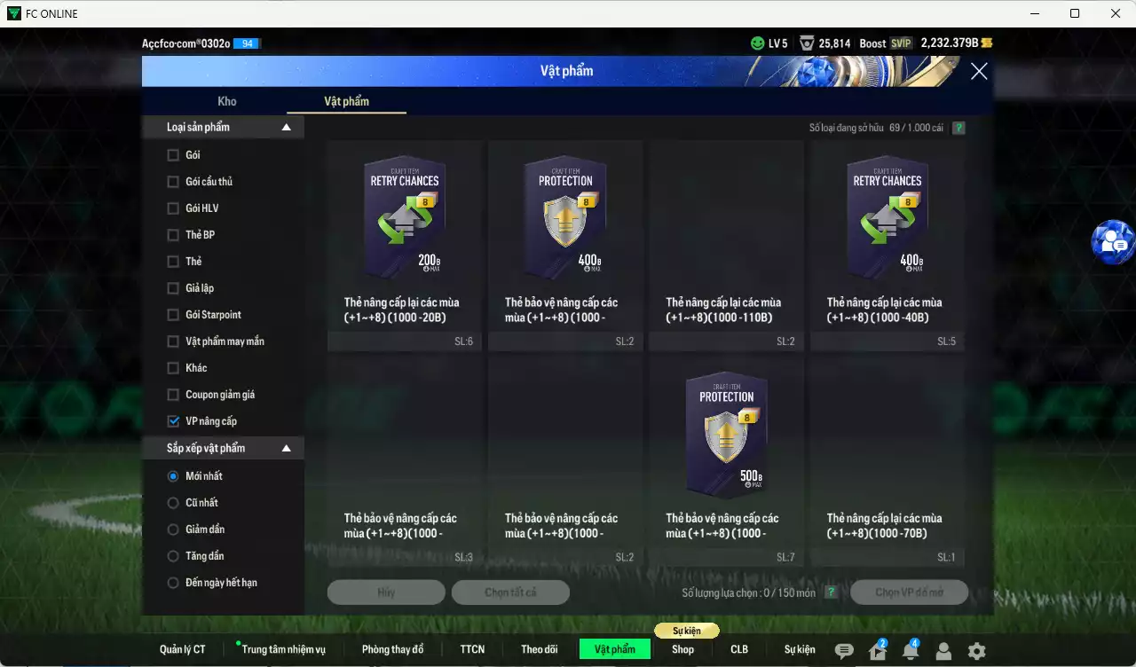 Ảnh Brazil 544.370b có Ronaldo WS, Casemiro WS, Maicon WS, Lúcio CC, Carlos ITM+2, Jairzinho ITM+2, Kaká 25IM, Marquinhos 25TS, Sócrates ITM+2... HLV Xịn, dư 200k TC