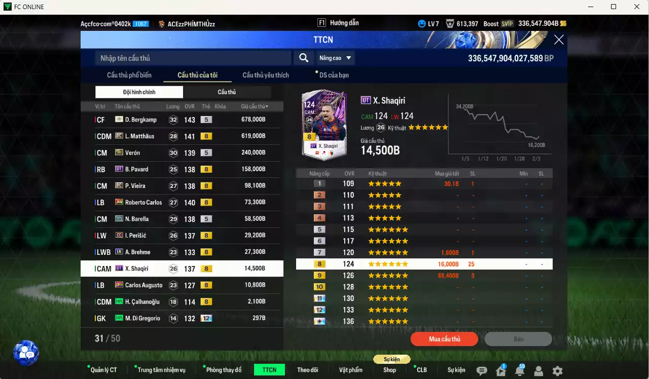 Ảnh [Còn nhiều BP] Inter Milan 2.053.240b dư 330kb có Bergkamp ITM+5, Matthaus DC, Verón ITM+5, Pavard UT, Brehme LN(limit), Vieira DC, Carlos JNM, Barella 25TS, Perisic CC, Shaqiri UT... Full miniface, HLV Siêu Xịn, đã full đào tạo chiến thuật vs chỉ số ct. VIP BK Tháng 2