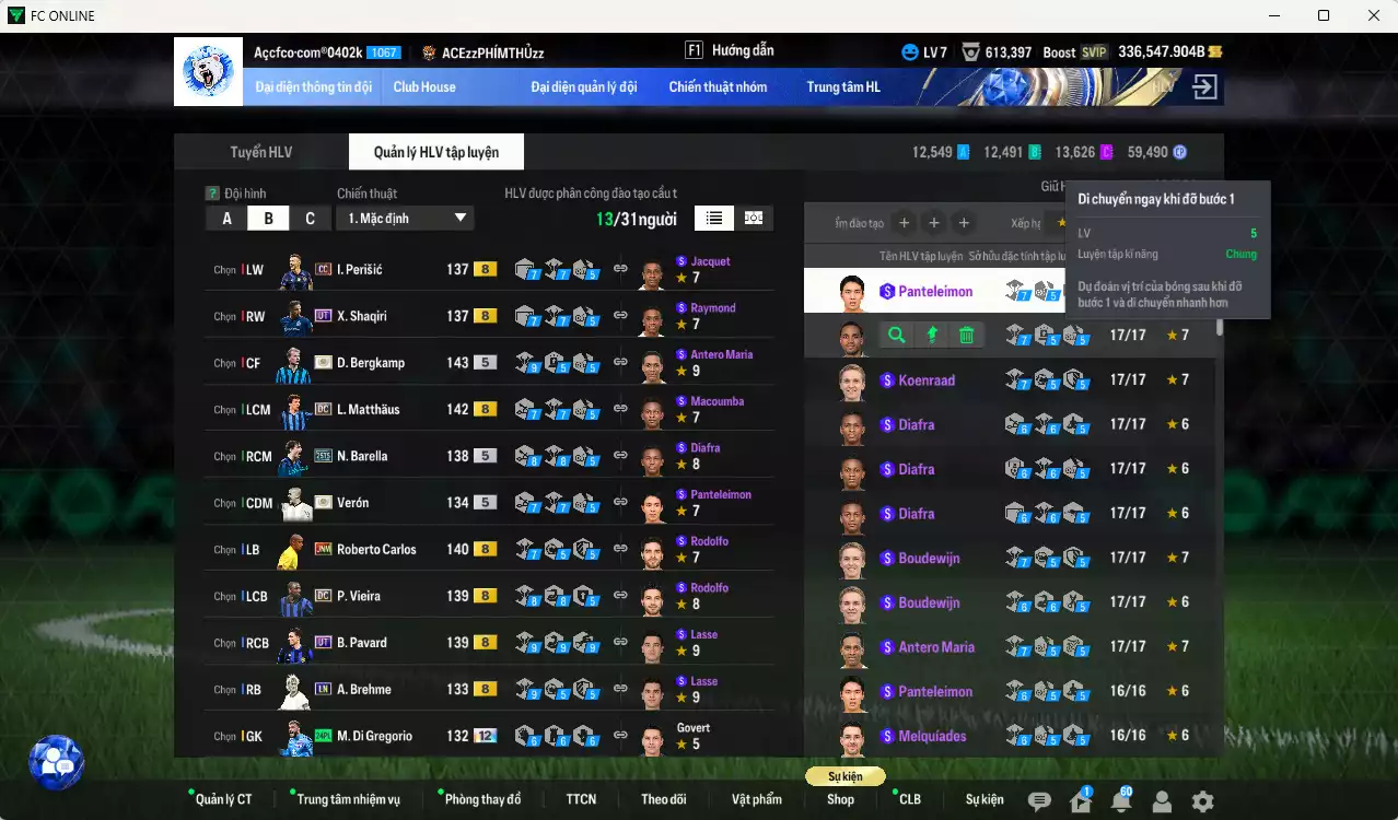 Ảnh [Còn nhiều BP] Inter Milan 2.053.240b dư 330kb có Bergkamp ITM+5, Matthaus DC, Verón ITM+5, Pavard UT, Brehme LN(limit), Vieira DC, Carlos JNM, Barella 25TS, Perisic CC, Shaqiri UT... Full miniface, HLV Siêu Xịn, đã full đào tạo chiến thuật vs chỉ số ct. VIP BK Tháng 2