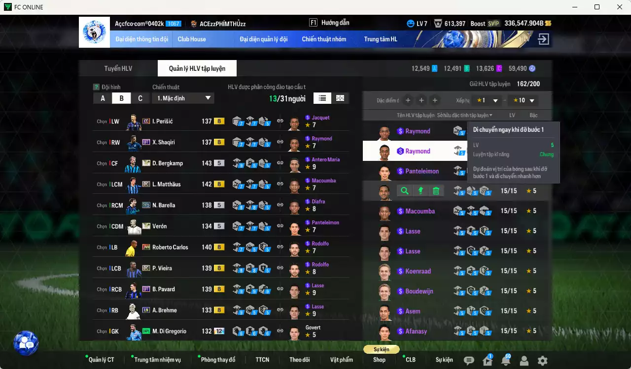 Ảnh [Còn nhiều BP] Inter Milan 2.053.240b dư 330kb có Bergkamp ITM+5, Matthaus DC, Verón ITM+5, Pavard UT, Brehme LN(limit), Vieira DC, Carlos JNM, Barella 25TS, Perisic CC, Shaqiri UT... Full miniface, HLV Siêu Xịn, đã full đào tạo chiến thuật vs chỉ số ct. VIP BK Tháng 2