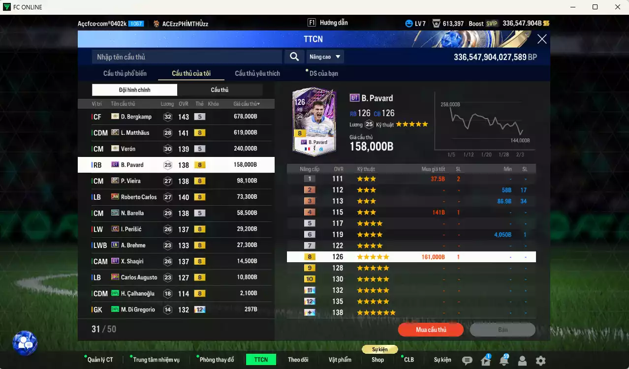 Ảnh [Còn nhiều BP] Inter Milan 2.053.240b dư 330kb có Bergkamp ITM+5, Matthaus DC, Verón ITM+5, Pavard UT, Brehme LN(limit), Vieira DC, Carlos JNM, Barella 25TS, Perisic CC, Shaqiri UT... Full miniface, HLV Siêu Xịn, đã full đào tạo chiến thuật vs chỉ số ct. VIP BK Tháng 2