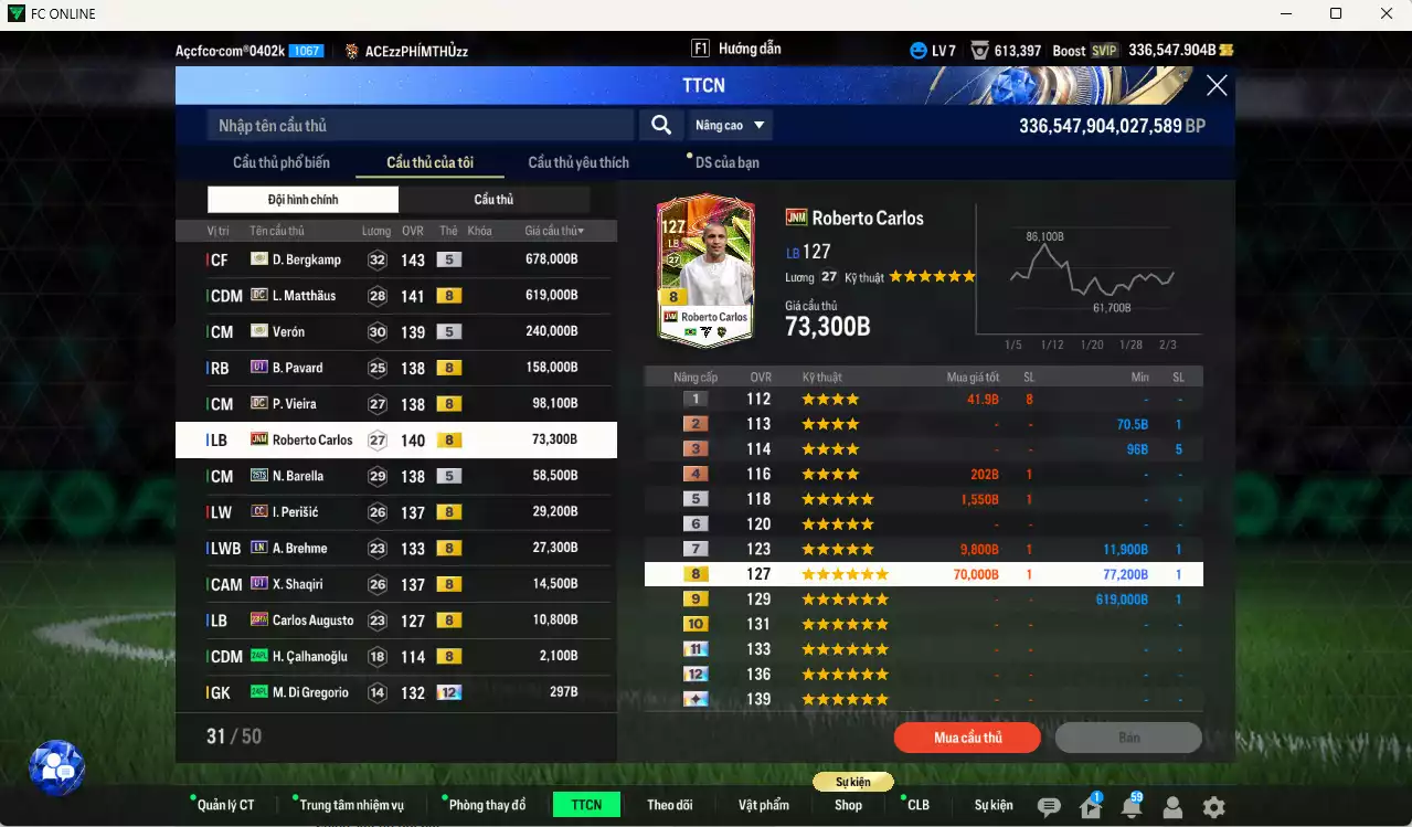 Ảnh [Còn nhiều BP] Inter Milan 2.053.240b dư 330kb có Bergkamp ITM+5, Matthaus DC, Verón ITM+5, Pavard UT, Brehme LN(limit), Vieira DC, Carlos JNM, Barella 25TS, Perisic CC, Shaqiri UT... Full miniface, HLV Siêu Xịn, đã full đào tạo chiến thuật vs chỉ số ct. VIP BK Tháng 2