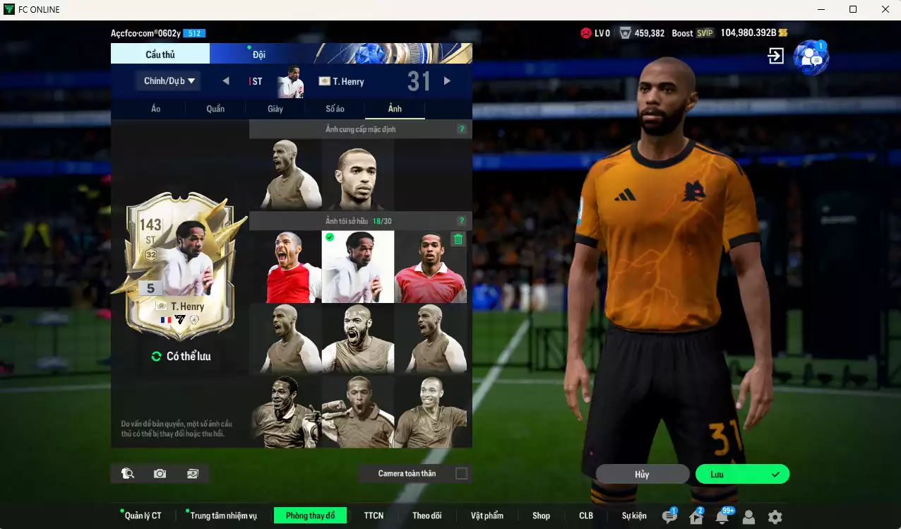 Ảnh Juventus 3.808.030b dư 100kb có Henry ITM+5, Pirlo ITM+3, Zidane CH, Nedved LE+6, Bremer UT, Del Piero DC, Vieira DC, Lúcio JNM... Full miniface, còn nhiều coin TM. HLV Xịn, đã đào tạo full chỉ số ct. VIP BK Tháng 2