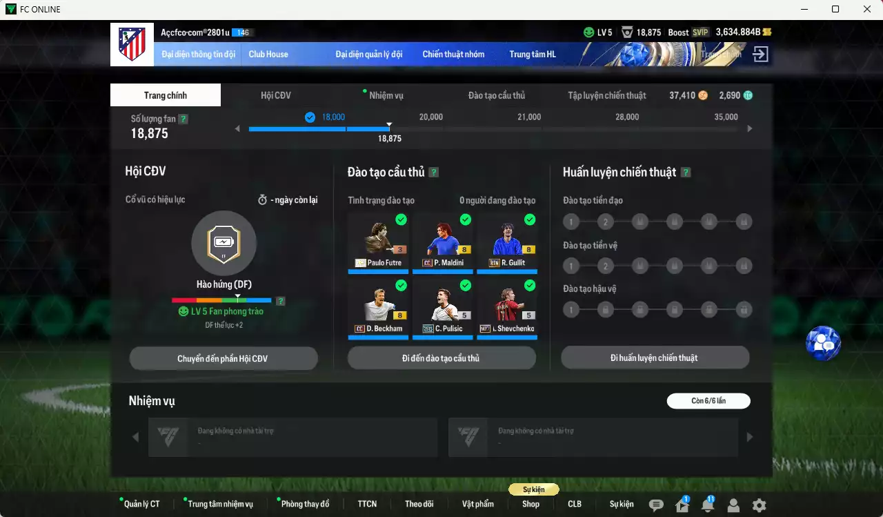 Ảnh AC Milan 422.480b có Beckham CC, Maldini CC, Pulisic 25TS, Futre ITM+3, Sheva No.7, Rijkaard HG, Gullit RTN... HLV Xịn, đã đào tạo full chỉ số nhiều cầu thủ