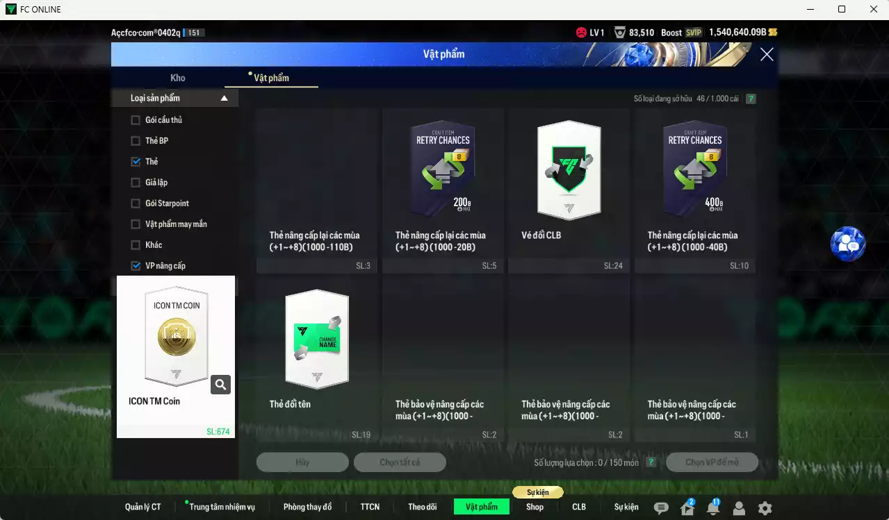 Ảnh ACC 1540640b trắng, có thẻ đổi tên. HLV Xịn, dư 170k TC