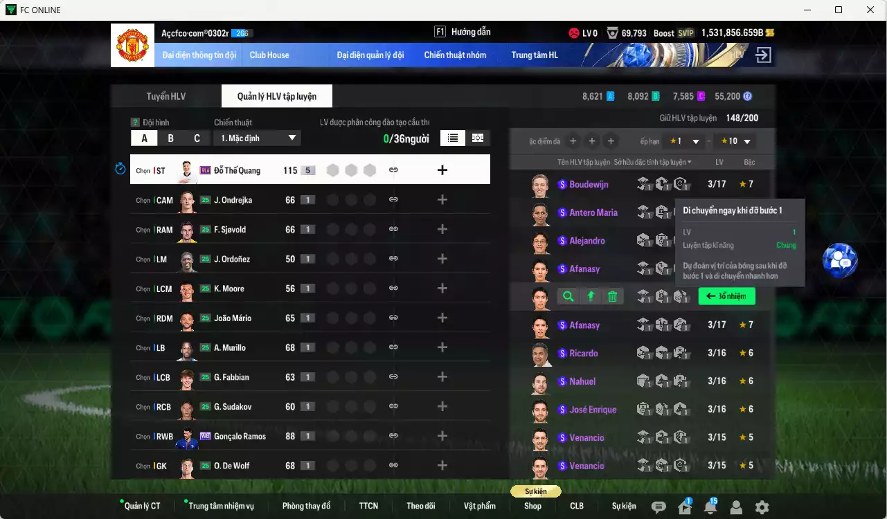 Ảnh [Tặng Văn Thanh +13] ACC 1531856b trắng, có thẻ đổi tên, còn CP GIẢM THUẾ. Dư 200k TC, VIP BK Tháng 2