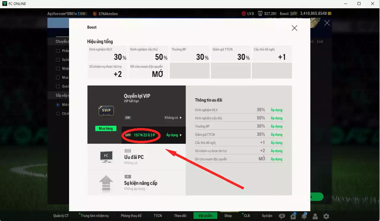 Ảnh [ACC Cổ] ACC 3410865b trắng vs Xuân Son PRM+5, Quang Hải PRM+5, Công Phượng PRM+2, còn nhiều CP GIẢM THUẾ vs SVIP, full miniface. HLV Siêu Xịn, đã full đào tạo chiến thuật, dư 200k TC