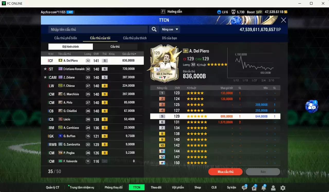 Ảnh Juventus 2.533.180b dư 47kb có Del Piero ITM+5, CR7 CH+6, Zidane CH, Chiesa 24EP, Marchisio DC+9, Pirlo DC, Chiellini DC, Lúcio CC, Cambiaso 24EP... HLV tạm