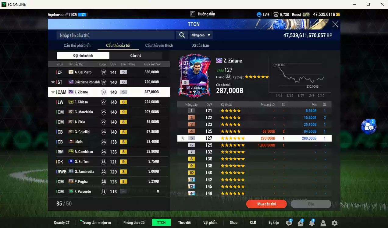 Ảnh Juventus 2.533.180b dư 47kb có Del Piero ITM+5, CR7 CH+6, Zidane CH, Chiesa 24EP, Marchisio DC+9, Pirlo DC, Chiellini DC, Lúcio CC, Cambiaso 24EP... HLV tạm