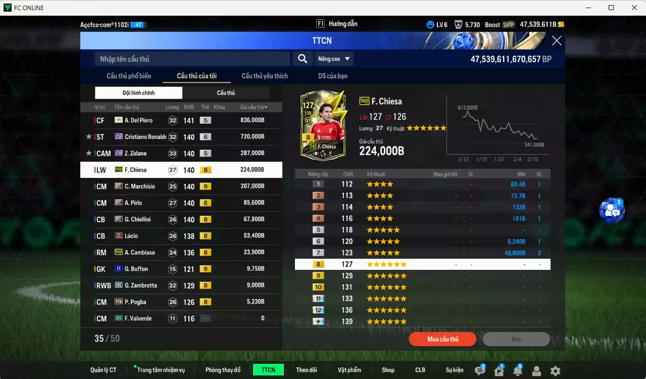 Ảnh Juventus 2.533.180b dư 47kb có Del Piero ITM+5, CR7 CH+6, Zidane CH, Chiesa 24EP, Marchisio DC+9, Pirlo DC, Chiellini DC, Lúcio CC, Cambiaso 24EP... HLV tạm