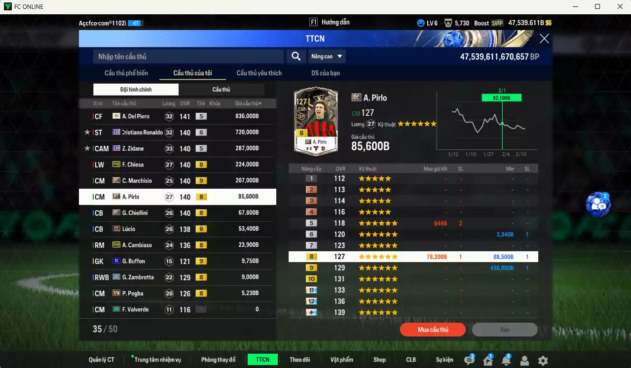 Ảnh Juventus 2.533.180b dư 47kb có Del Piero ITM+5, CR7 CH+6, Zidane CH, Chiesa 24EP, Marchisio DC+9, Pirlo DC, Chiellini DC, Lúcio CC, Cambiaso 24EP... HLV tạm