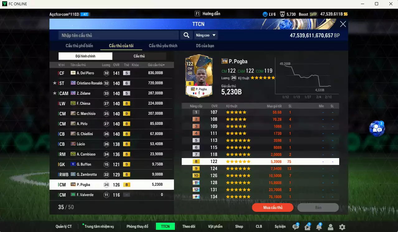 Ảnh Juventus 2.533.180b dư 47kb có Del Piero ITM+5, CR7 CH+6, Zidane CH, Chiesa 24EP, Marchisio DC+9, Pirlo DC, Chiellini DC, Lúcio CC, Cambiaso 24EP... HLV tạm