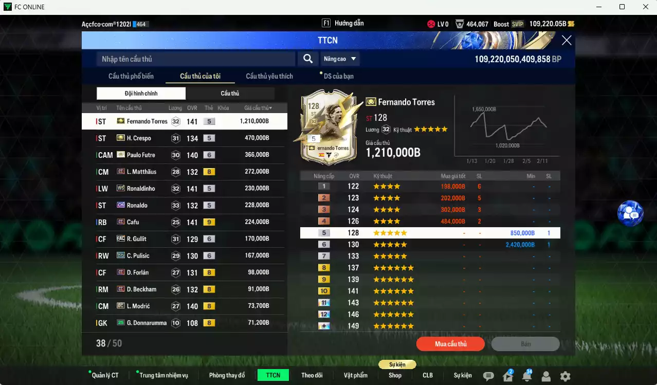 Ảnh [Chưa nạp x8 FC Tết🐎] AC Milan mix Inter 4.568.630b dư 100kb có Torres ITM+5, Crepso ITM+5, Futre ITM+5, Matthaus DC, Ronaldinho WS, Ronaldo CH, Cafu CC+9, Gullit FAC+6, Pulisic 25TS+6, Forlán CC, Beckham CC, Modric DC... Full miniface, HLV Xịn, đã đào tạo full chỉ số nhiều ct