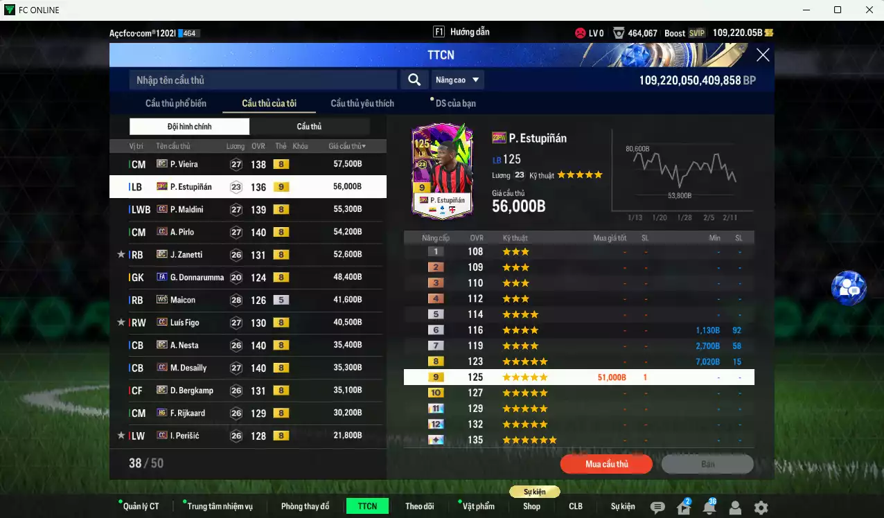 Ảnh [Chưa nạp x8 FC Tết🐎] AC Milan mix Inter 4.568.630b dư 100kb có Torres ITM+5, Crepso ITM+5, Futre ITM+5, Matthaus DC, Ronaldinho WS, Ronaldo CH, Cafu CC+9, Gullit FAC+6, Pulisic 25TS+6, Forlán CC, Beckham CC, Modric DC... Full miniface, HLV Xịn, đã đào tạo full chỉ số nhiều ct