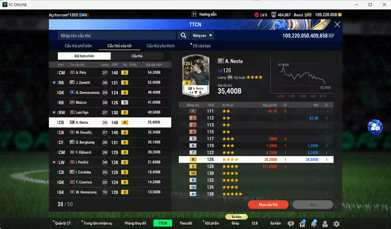 Ảnh [Chưa nạp x8 FC Tết🐎] AC Milan mix Inter 4.568.630b dư 100kb có Torres ITM+5, Crepso ITM+5, Futre ITM+5, Matthaus DC, Ronaldinho WS, Ronaldo CH, Cafu CC+9, Gullit FAC+6, Pulisic 25TS+6, Forlán CC, Beckham CC, Modric DC... Full miniface, HLV Xịn, đã đào tạo full chỉ số nhiều ct