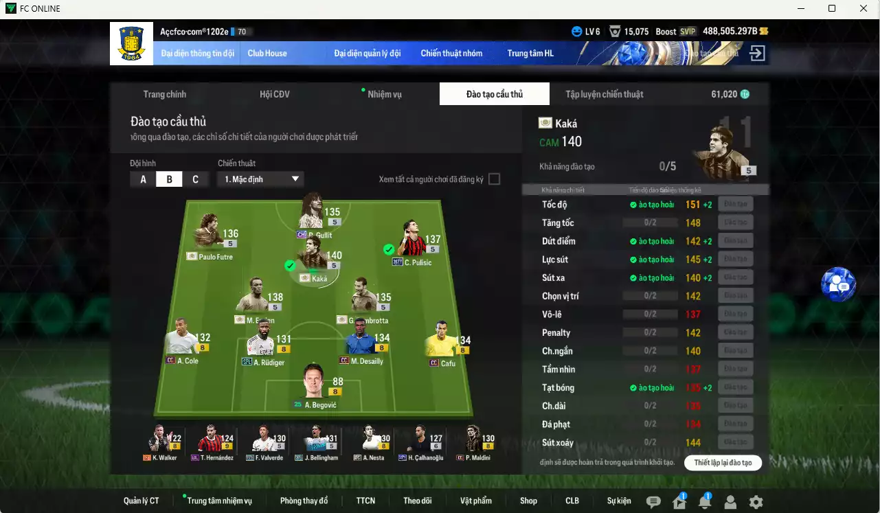 Ảnh [Dư nhiều BP, Chưa nạp x8 FC Tết🐎] AC Milan mix Real Madrid 5.570.840b dư 480kb có Kaká ITM+5, Bellingham 25TS, Essien ITM+5, Zambrotta ITM+5, Valverde 25TS, Theo LOL+9, Futre ITM+5, Pulisic 25TY, Rudiger SPL, Gullit CH, Calhanoglu 25TY+6... VIP BK Tháng 2,3