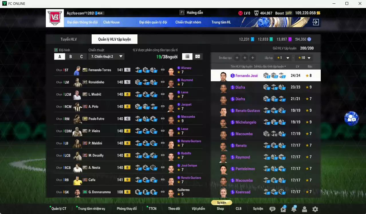 Ảnh [Chưa nạp x8 FC Tết🐎] AC Milan mix Inter 4.568.630b dư 100kb có Torres ITM+5, Crepso ITM+5, Futre ITM+5, Matthaus DC, Ronaldinho WS, Ronaldo CH, Cafu CC+9, Gullit FAC+6, Pulisic 25TS+6, Forlán CC, Beckham CC, Modric DC... Full miniface, HLV Xịn, đã đào tạo full chỉ số nhiều ct