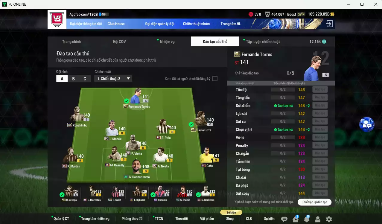 Ảnh [Chưa nạp x8 FC Tết🐎] AC Milan mix Inter 4.568.630b dư 100kb có Torres ITM+5, Crepso ITM+5, Futre ITM+5, Matthaus DC, Ronaldinho WS, Ronaldo CH, Cafu CC+9, Gullit FAC+6, Pulisic 25TS+6, Forlán CC, Beckham CC, Modric DC... Full miniface, HLV Xịn, đã đào tạo full chỉ số nhiều ct