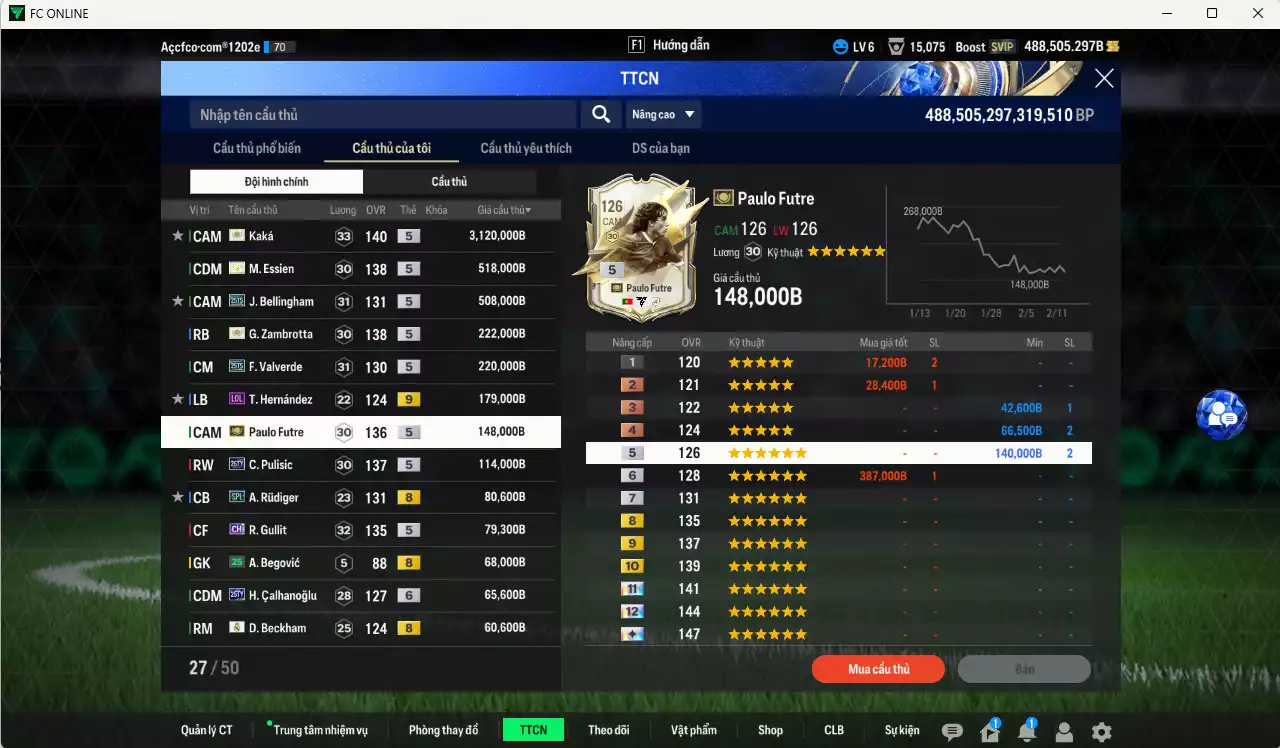 Ảnh [Dư nhiều BP, Chưa nạp x8 FC Tết🐎] AC Milan mix Real Madrid 5.570.840b dư 480kb có Kaká ITM+5, Bellingham 25TS, Essien ITM+5, Zambrotta ITM+5, Valverde 25TS, Theo LOL+9, Futre ITM+5, Pulisic 25TY, Rudiger SPL, Gullit CH, Calhanoglu 25TY+6... VIP BK Tháng 2,3