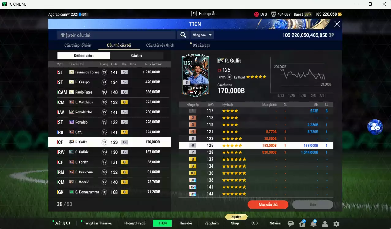 Ảnh [Chưa nạp x8 FC Tết🐎] AC Milan mix Inter 4.568.630b dư 100kb có Torres ITM+5, Crepso ITM+5, Futre ITM+5, Matthaus DC, Ronaldinho WS, Ronaldo CH, Cafu CC+9, Gullit FAC+6, Pulisic 25TS+6, Forlán CC, Beckham CC, Modric DC... Full miniface, HLV Xịn, đã đào tạo full chỉ số nhiều ct