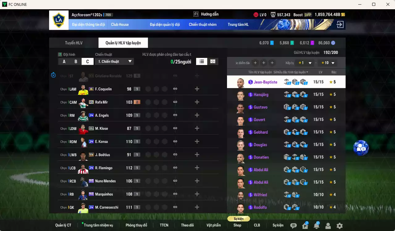 Ảnh [ACC Cổ 7 năm, Tặng 150FC, Chưa nạp x8 FC Tết🐎] ACC 1859764b trắng, có thẻ đổi tên, full miniface, còn nhiều CP GIẢM THUẾ. HLV Xịn, dư 140k TC