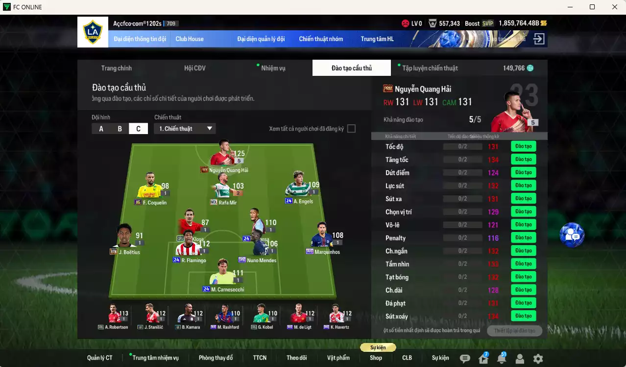 Ảnh [ACC Cổ 7 năm, Tặng 150FC, Chưa nạp x8 FC Tết🐎] ACC 1859764b trắng, có thẻ đổi tên, full miniface, còn nhiều CP GIẢM THUẾ. HLV Xịn, dư 140k TC