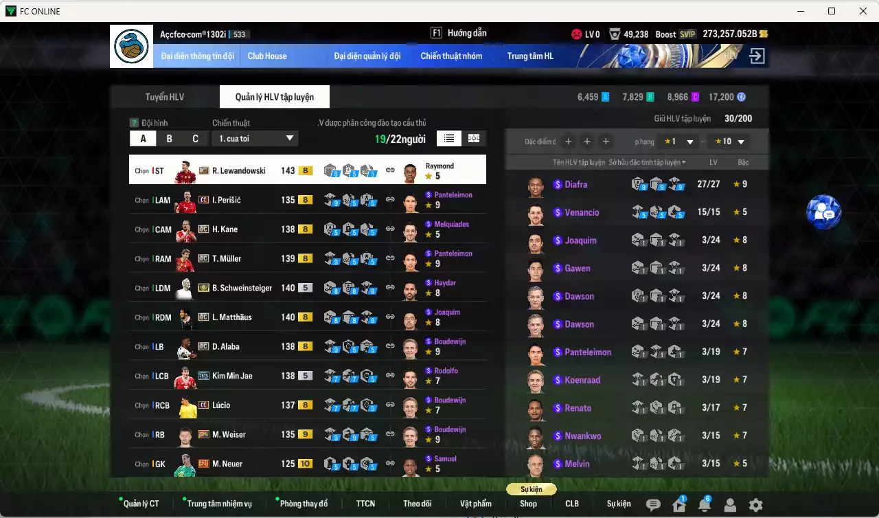 Ảnh [ACC Cổ 7 năm, Chưa nạp x8 FC Tết🐎] Bayern Munich 3.984.060b dư 270kb có Lewandowski BLD(hiếm), Schweinsteiger ITM+5, Matthaus DC, Muller DC, Beckenbauer CH, Díaz 26TY, Kim Min Jae 25TS, Kimmich 25TS, Gnabry WS, Muller DC, Kane DC, Neuer BOE+10... Full miniface, HLV Xịn, dư 170k TC. VIP BK Tháng 2